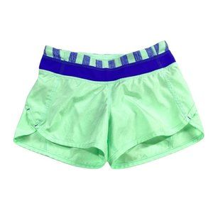 Ivivva by Lululemon Girl’s Shorts Lined Green Purple Size 7